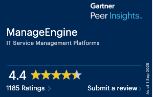 Gartner reviews for ManageEngine ServiceDesk Plus
