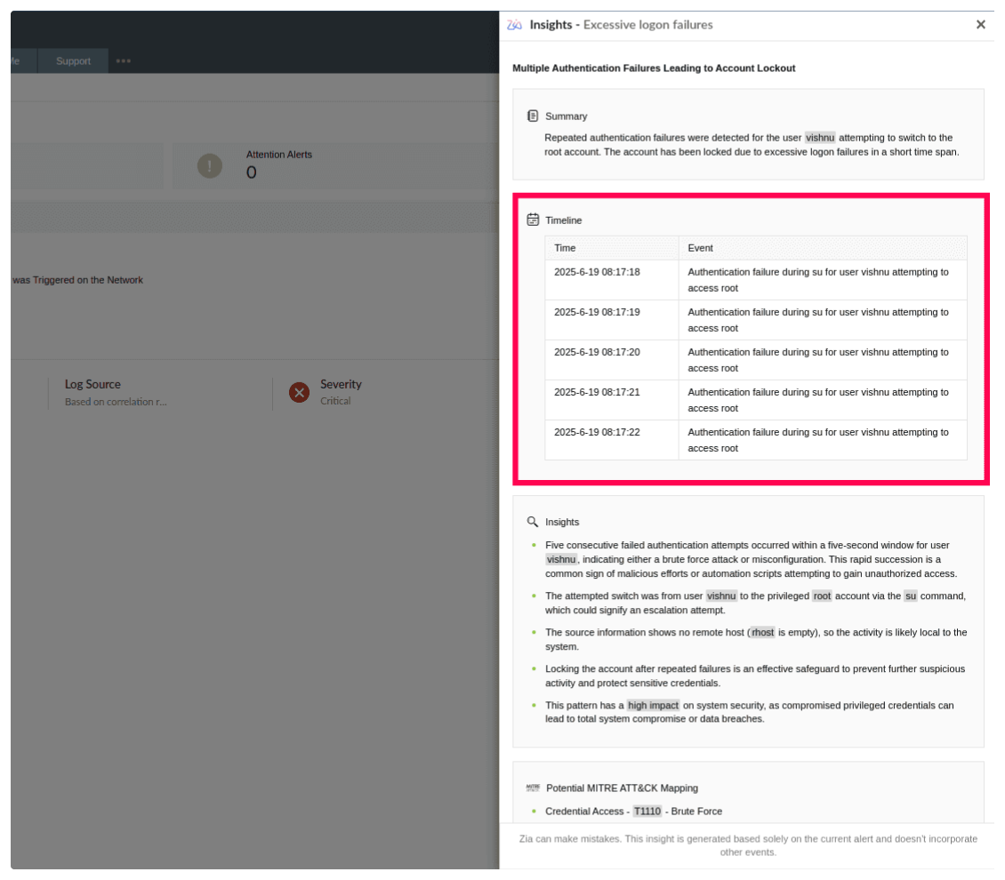Guided investigations with Zia insights