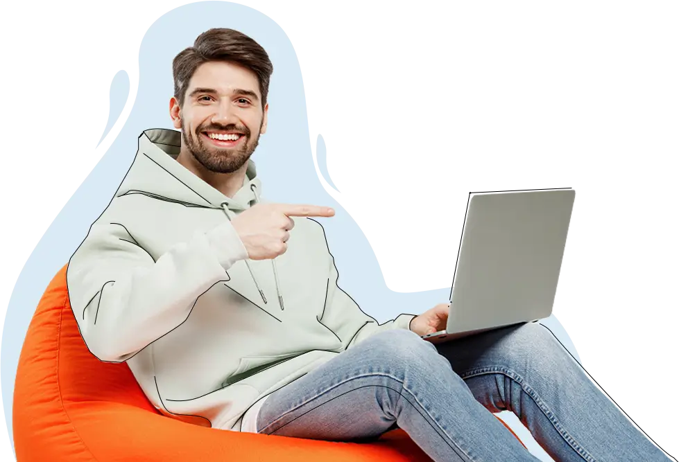 Professional using M365 Manager Plus on a laptop